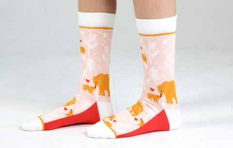 Kids' Bear Cub Crew Socks Apparel & Accessories Woven Pear