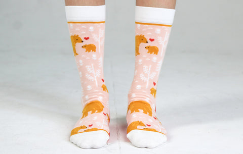 Kids' Bear Cub Crew Socks Apparel & Accessories Woven Pear M/L