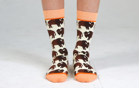 Kids' Bison Crew Socks Apparel & Accessories Woven Pear