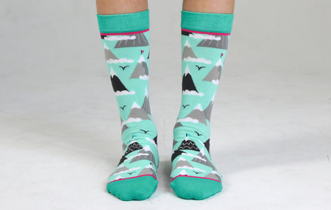 Kids' Climb Higher Crew Socks Apparel & Accessories Woven Pear M/L
