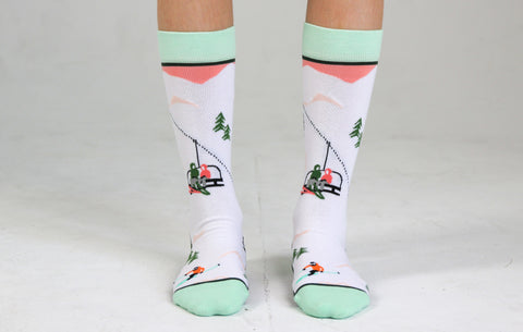 Kids' Skiers Crew Socks Apparel & Accessories Woven Pear M/L