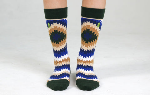 Kids' Tribal Toes Crew Socks Apparel & Accessories Woven Pear M/L
