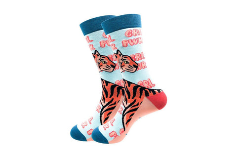 Fight Like a Girl Socks Woven Pear