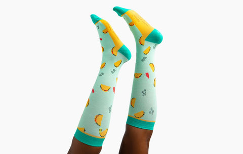 Let's Taco 'Bout It Compression Socks Compression Socks Woven Pear 