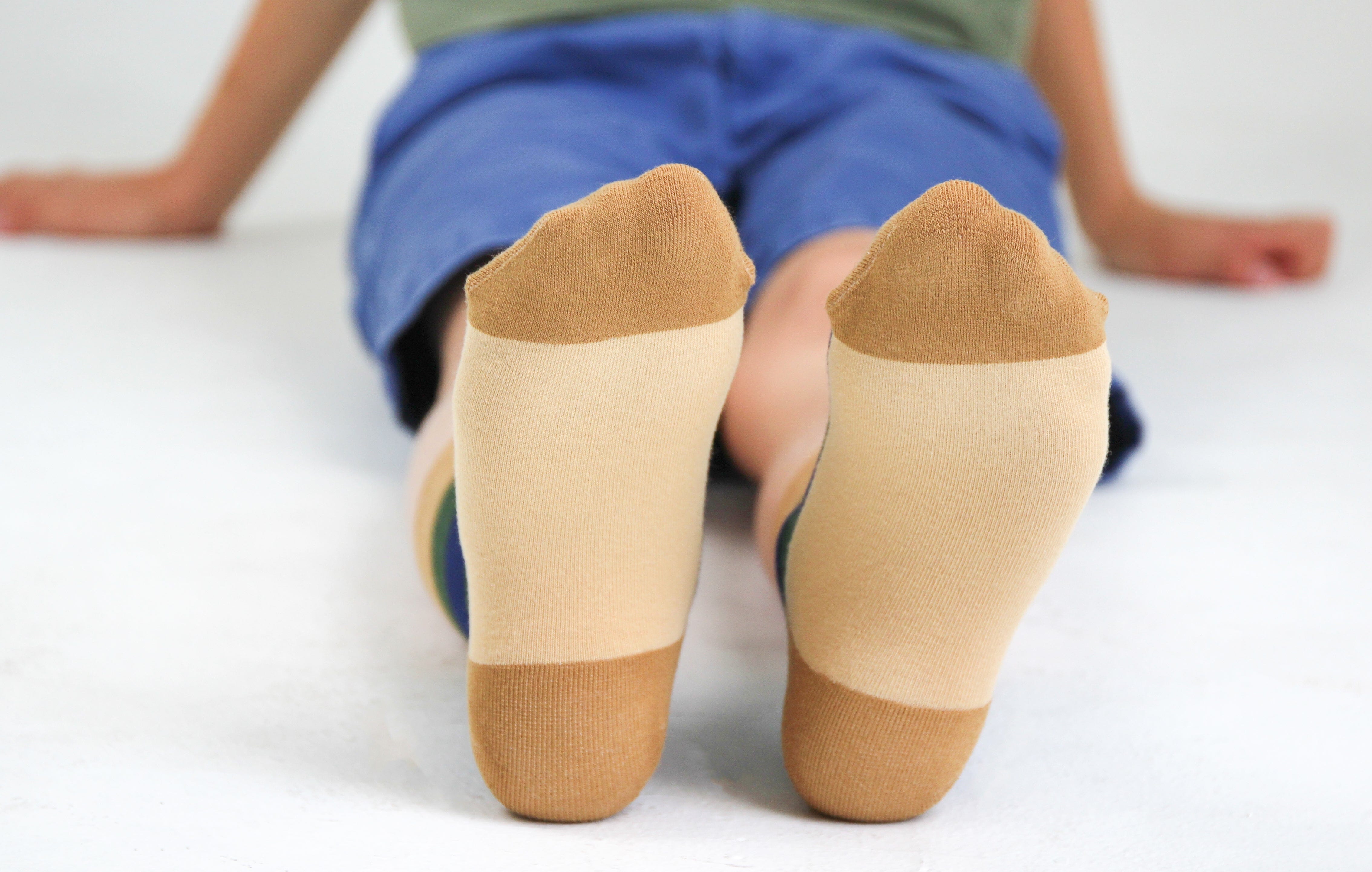 Kids' Rugby Stripe Crew Socks - Woven Pear