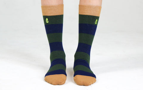 Kids' Rugby Stripe Crew Socks Apparel & Accessories Woven Pear 